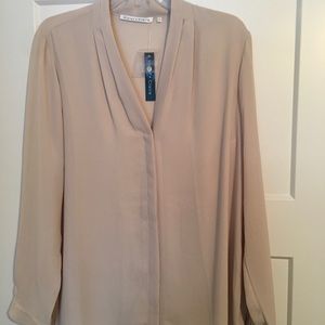 Violet & Claire Beige Blouse